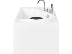Outlet Wanna narożna z hydromasażem LED CAURA Prawostronny 175 x 80 cm Biały Wanny Z Hydromasażem|Wszystkie Wanny