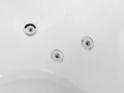 Outlet Wanna narożna z hydromasażem LED CAURA Prawostronny 175 x 80 cm Biały Wanny Z Hydromasażem|Wszystkie Wanny