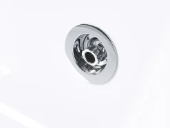 Outlet Wanna narożna z hydromasażem LED MANRESA Wbudowany głośnik Bluetooth 225 x 160 cm Biały Wszystkie Wanny|Wanny Z Hydromasażem