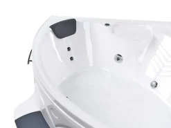 New Wanna narożna z hydromasażem LED CUYABENO 211 x 150 cm Wanny Z Hydromasażem|Wszystkie Wanny
