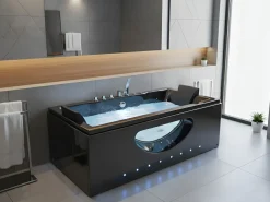 New Wanna narożna z hydromasażem LED HAWES 180 x 90 cm Wanny Z Hydromasażem|Wszystkie Wanny