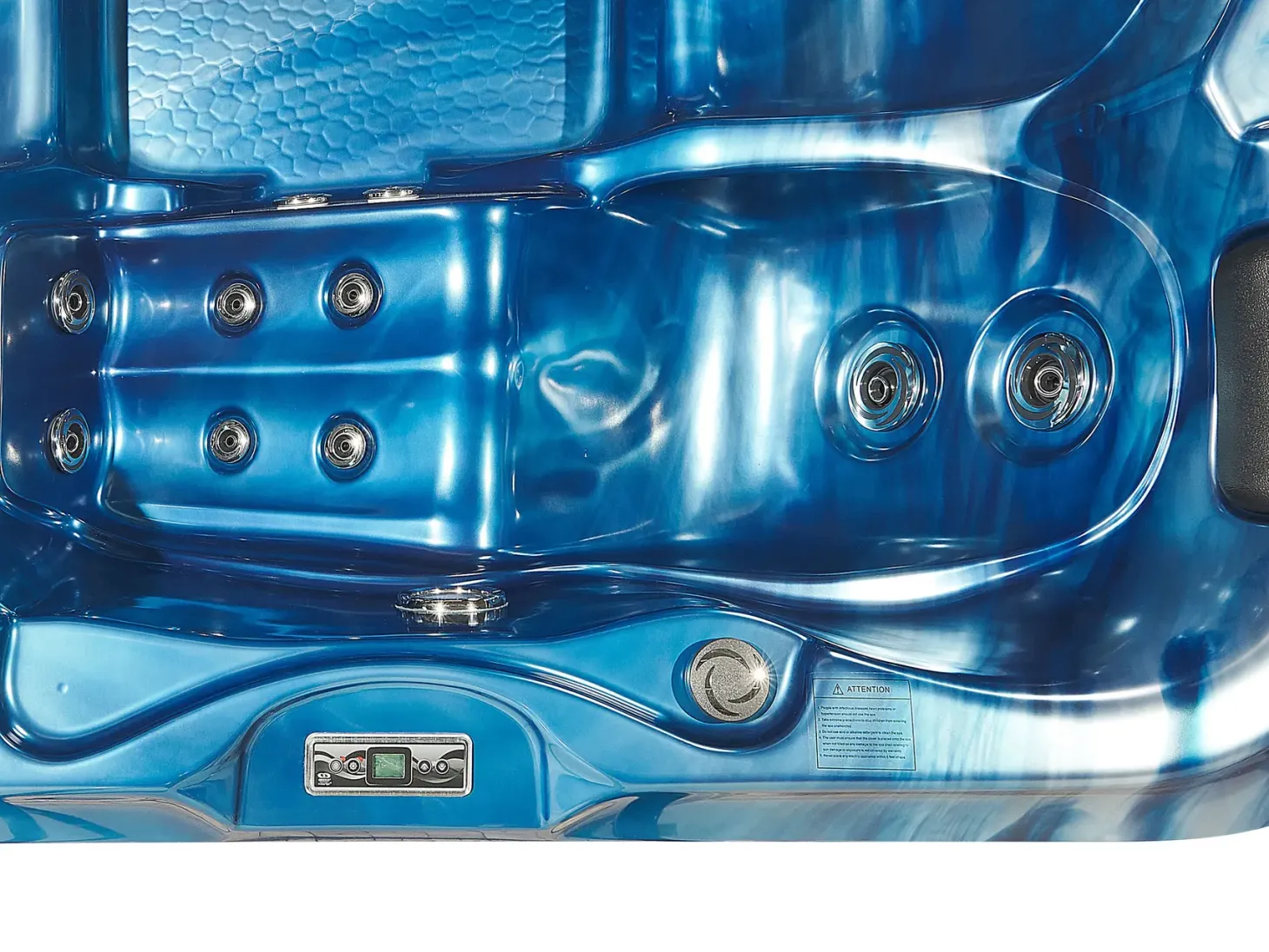 Wanna ogrodowa z hydromasażem LED TULAROSA Niebieski