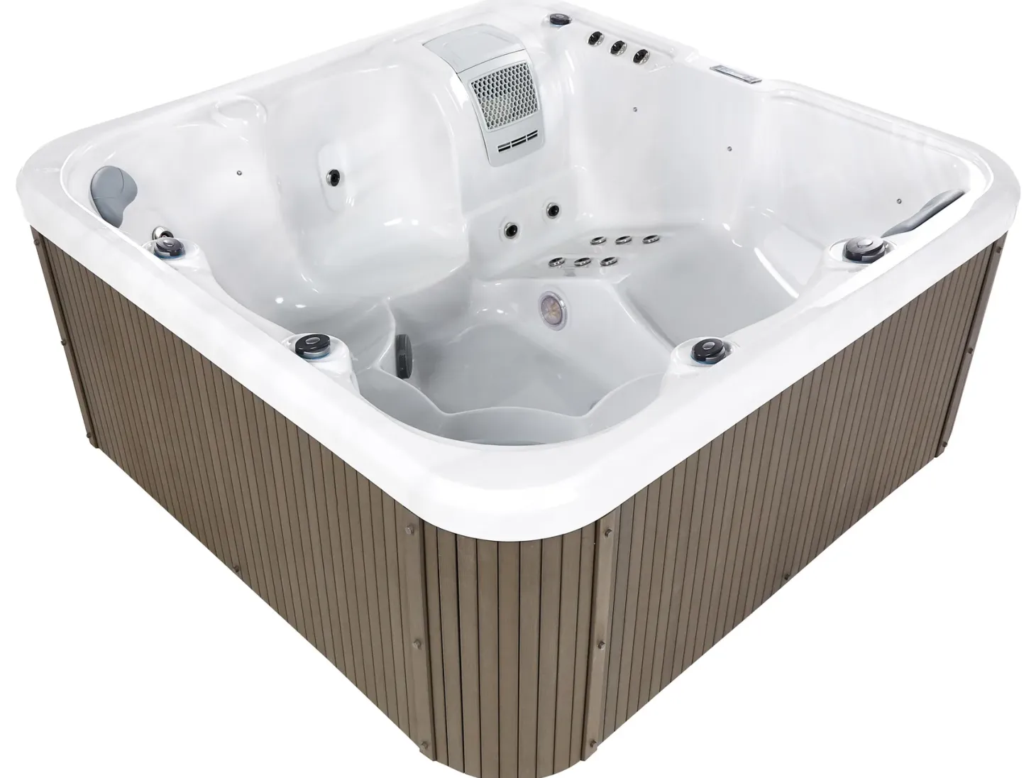 Wanna ogrodowa z hydromasażem LED CALIMA Biały