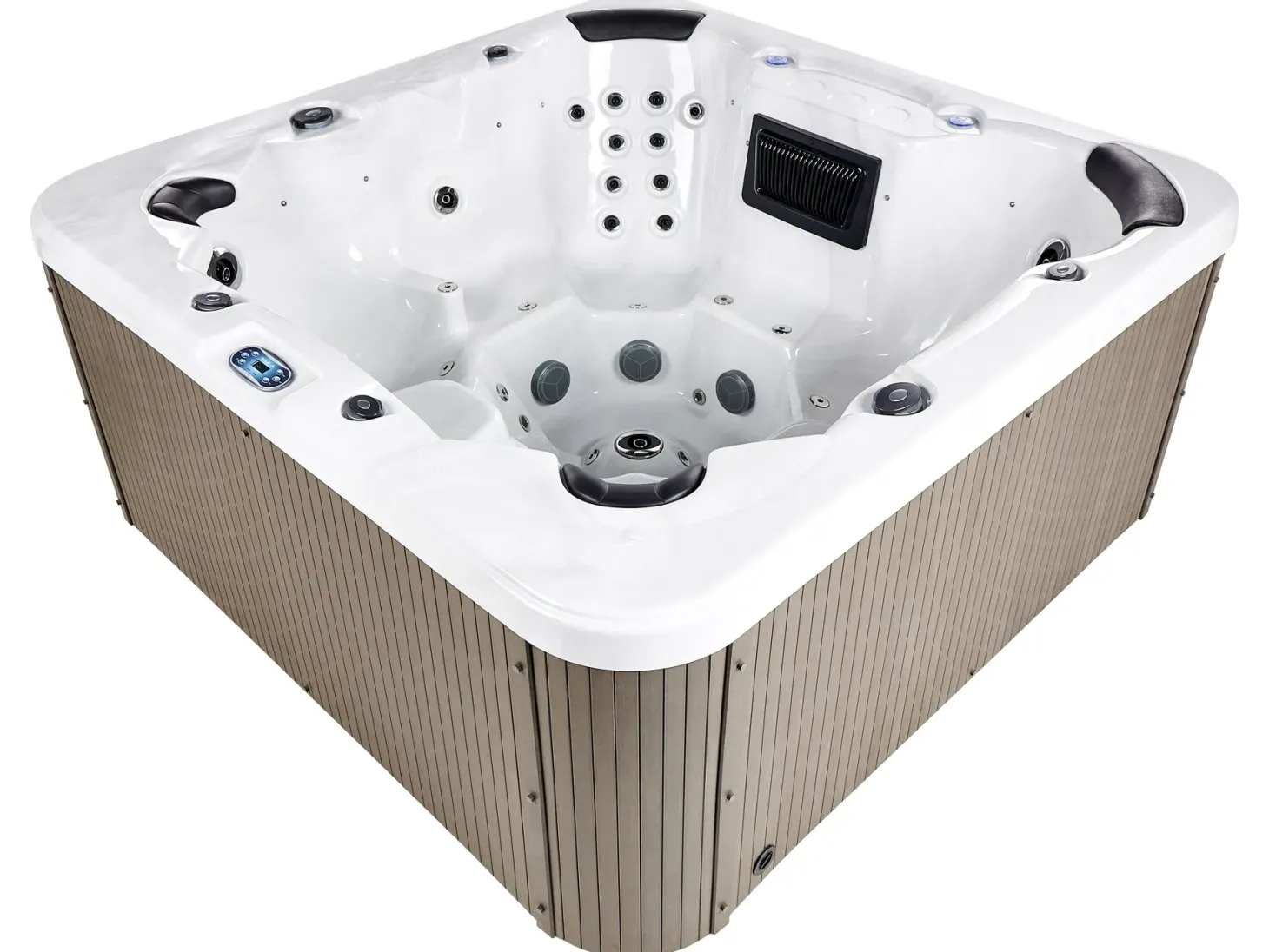 Wanna ogrodowa z hydromasażem LED VILLARRICA Biały