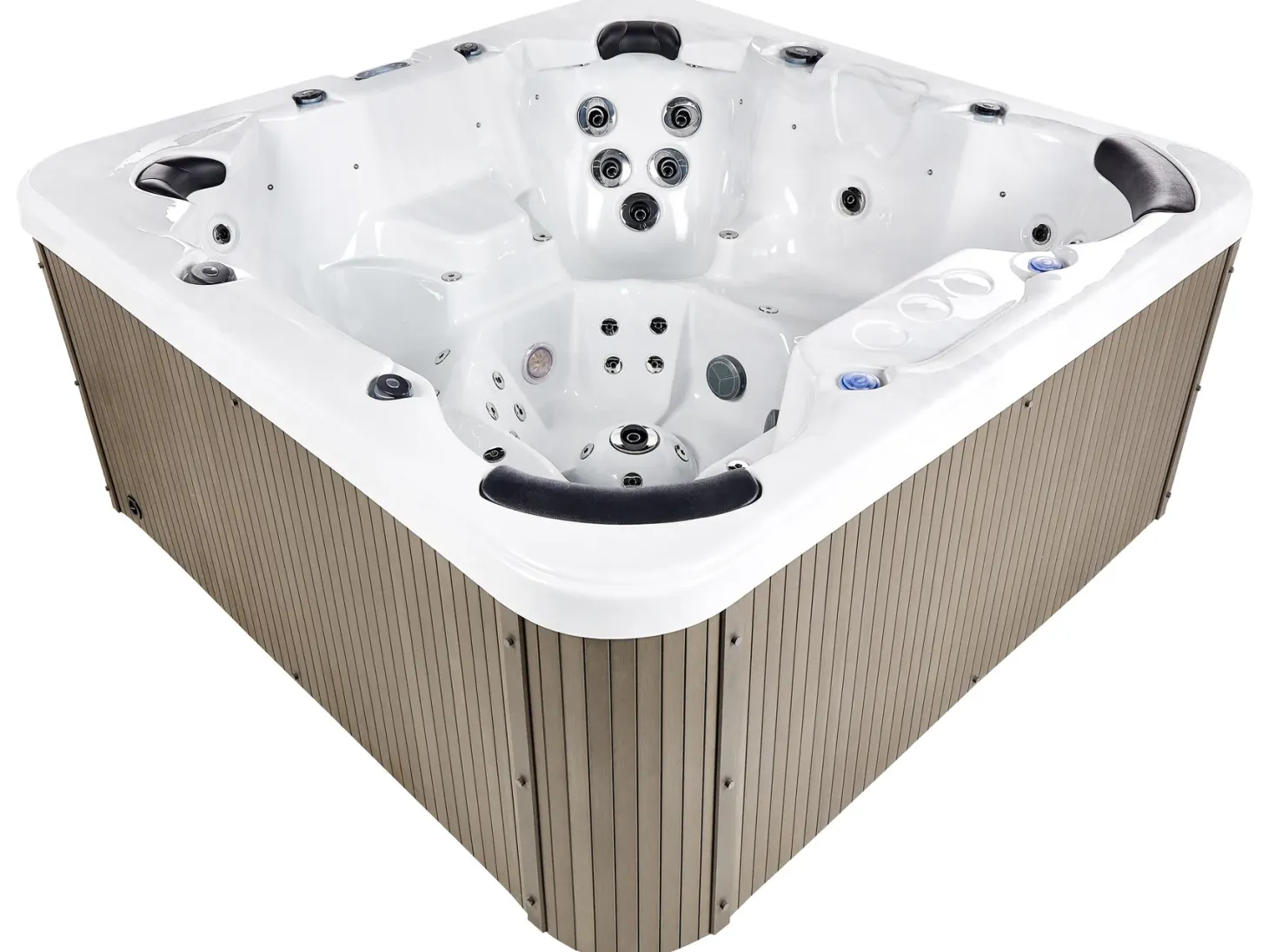 Wanna ogrodowa z hydromasażem LED VILLARRICA Biały