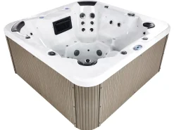Wanna ogrodowa z hydromasażem LED VILLARRICA Biały