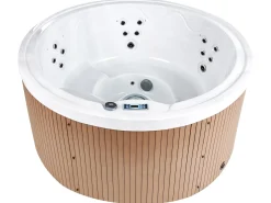 Wanna ogrodowa z hydromasażem LED MARFIL Brązowy