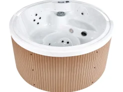 Wanna ogrodowa z hydromasażem LED MARFIL Brązowy