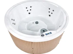 Wanna ogrodowa z hydromasażem LED MARFIL Brązowy