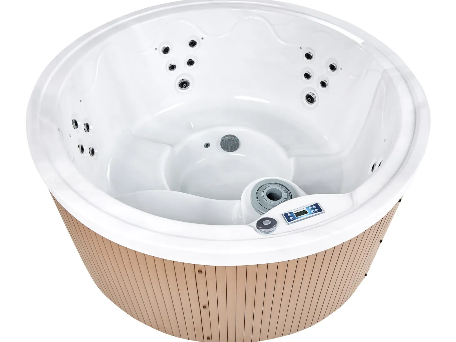 Wanna ogrodowa z hydromasażem LED MARFIL Brązowy