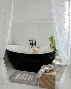 Sale Wanna wolnostojąca ANTIGUA 180 x 78 cm Czarny Wanny Wolnostojące|Wszystkie Wanny