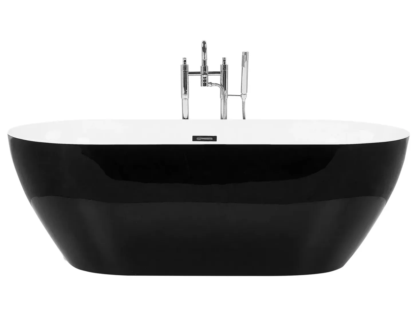 New Wanna wolnostojąca CARRERA 150 x 75 cm Czarny Wanny Wolnostojące|Wszystkie Wanny