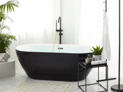 New Wanna wolnostojąca CARRERA 150 x 75 cm Czarny Wanny Wolnostojące|Wszystkie Wanny