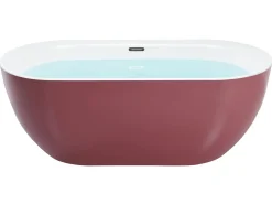 Clearance Wanna wolnostojąca CARRERA 170 x 80 cm Burgundowy Wanny Wolnostojące|Wszystkie Wanny