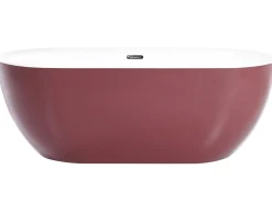 Clearance Wanna wolnostojąca CARRERA 170 x 80 cm Burgundowy Wanny Wolnostojące|Wszystkie Wanny