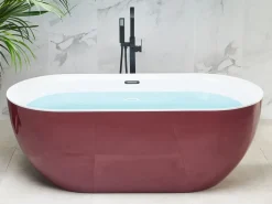 Clearance Wanna wolnostojąca CARRERA 170 x 80 cm Burgundowy Wanny Wolnostojące|Wszystkie Wanny