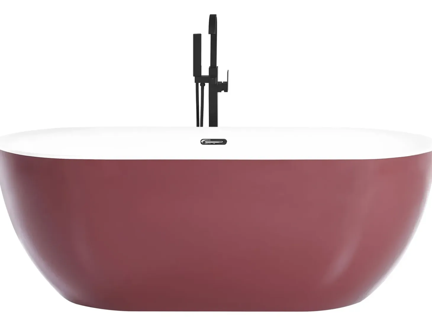 Clearance Wanna wolnostojąca CARRERA 170 x 80 cm Burgundowy Wanny Wolnostojące|Wszystkie Wanny
