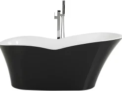 Wanna wolnostojąca DULCINA 170 x 80 cm Czarny/ biały Wanny Wolnostojące|Wszystkie Wanny