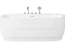 Online EMPRESA Z armaturą 170 x 80 cm Biały Wanny Wolnostojące|Wszystkie Wanny