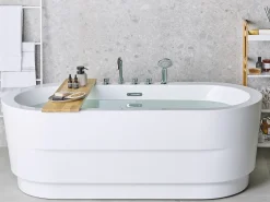 Online EMPRESA Z armaturą 170 x 80 cm Biały Wanny Wolnostojące|Wszystkie Wanny