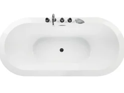 Discount EMPRESA Z armaturą 170 x 80 cm Czarny Wanny Wolnostojące|Wszystkie Wanny