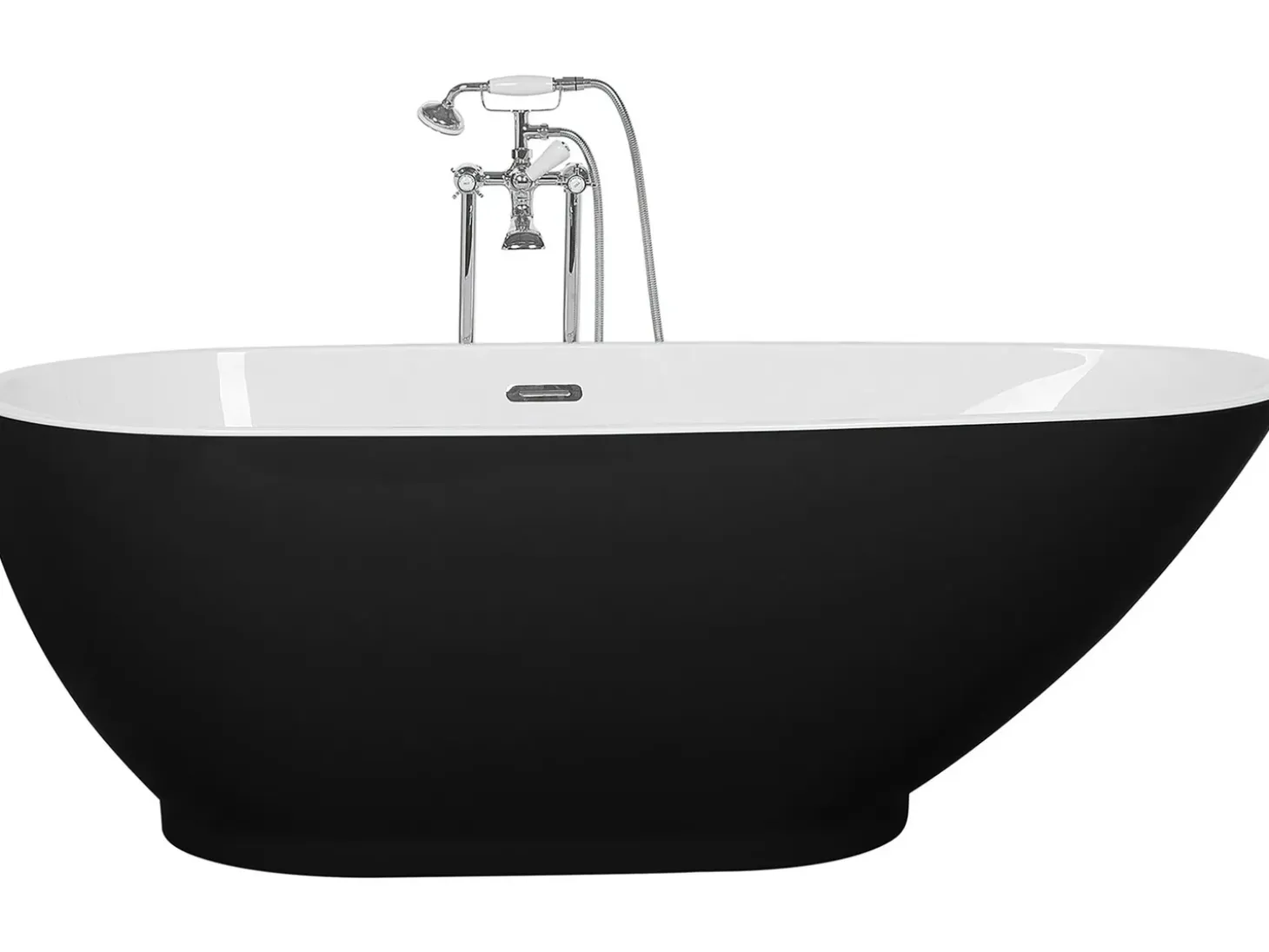 Sale Wanna wolnostojąca GUIANA 173 x 82 cm Czarny/ biały Wanny Wolnostojące|Wszystkie Wanny