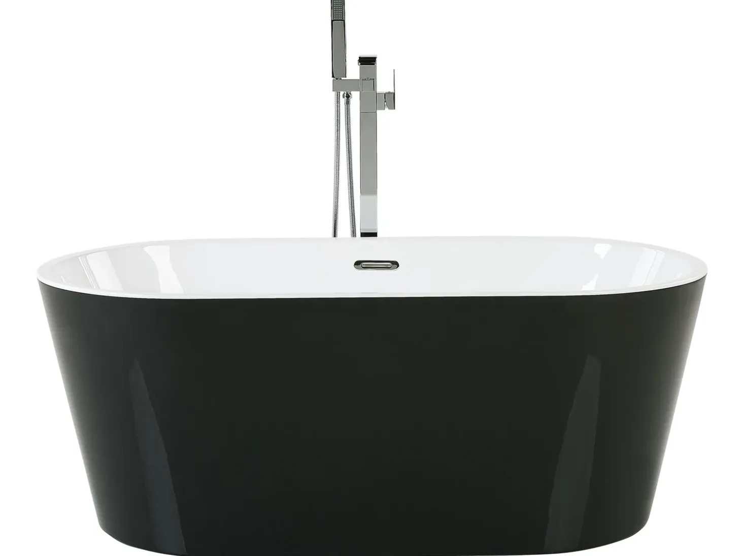 Outlet Wanna wolnostojąca HAVANA 150 x 75 cm Czarny/ biały Wanny Wolnostojące|Wszystkie Wanny