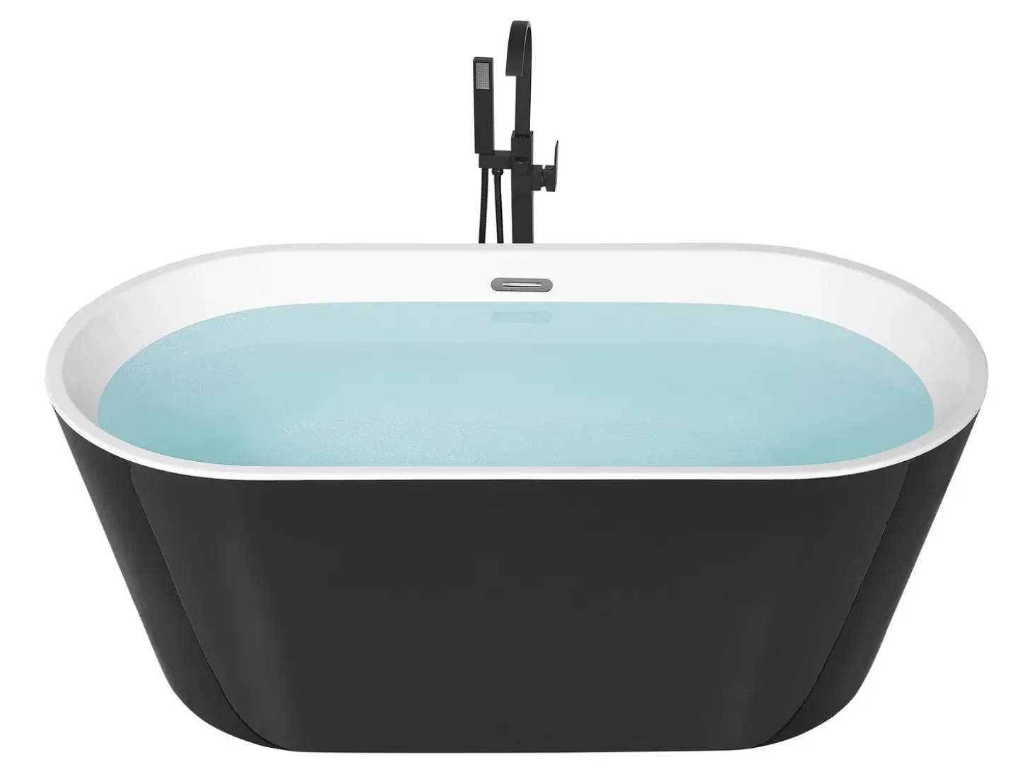 Outlet Wanna wolnostojąca HAVANA 150 x 75 cm Czarny/ biały Wanny Wolnostojące|Wszystkie Wanny