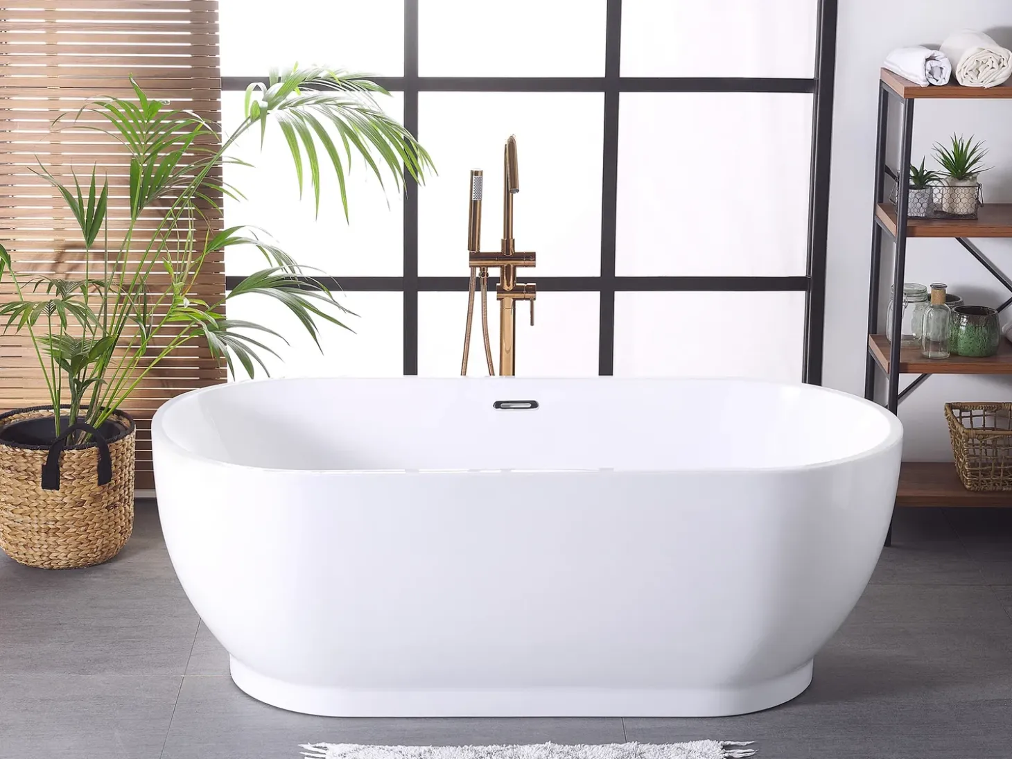 Best Wanna wolnostojąca LEVERA 170 x 78 cm Biały Wanny Wolnostojące|Wszystkie Wanny