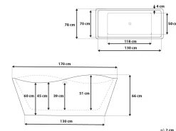 Clearance Wanna wolnostojąca MARAVILLA 170 x 78 cm Biały Wanny Wolnostojące|Wszystkie Wanny