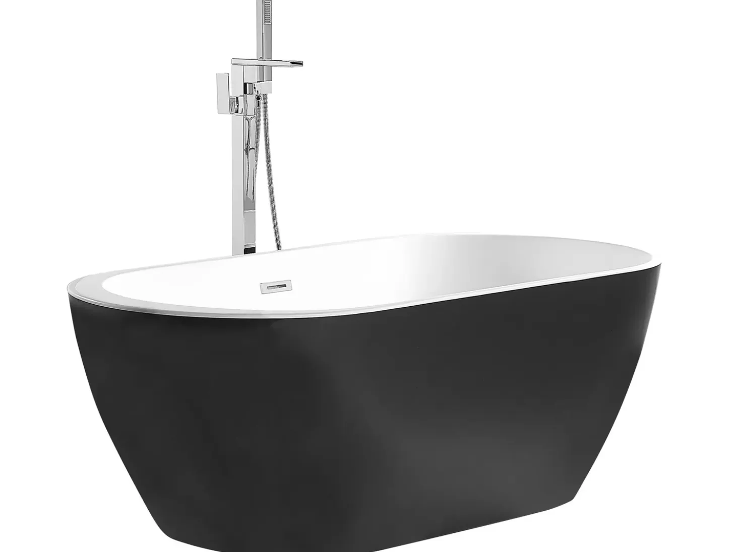 Sale Wanna wolnostojąca NEVIS 150 x 75 cm Czarny Wanny Wolnostojące|Wszystkie Wanny