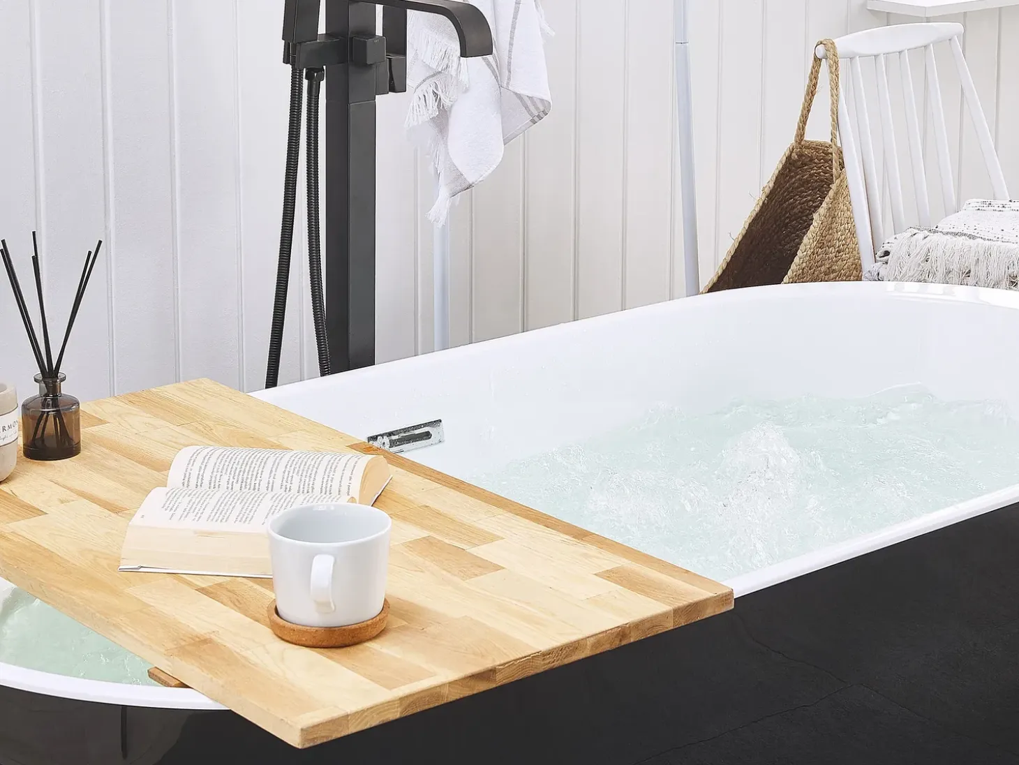 Sale Wanna wolnostojąca NEVIS 150 x 75 cm Czarny Wanny Wolnostojące|Wszystkie Wanny