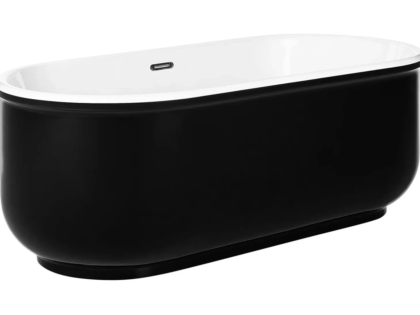 Outlet Wanna wolnostojąca PINEL 170 x 80 cm Czarny Wanny Wolnostojące|Wszystkie Wanny