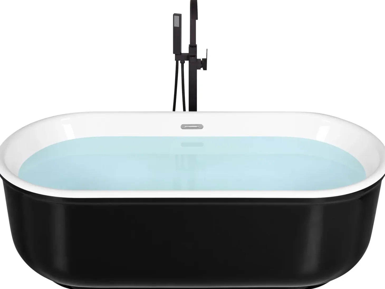 Outlet Wanna wolnostojąca PINEL 170 x 80 cm Czarny Wanny Wolnostojące|Wszystkie Wanny