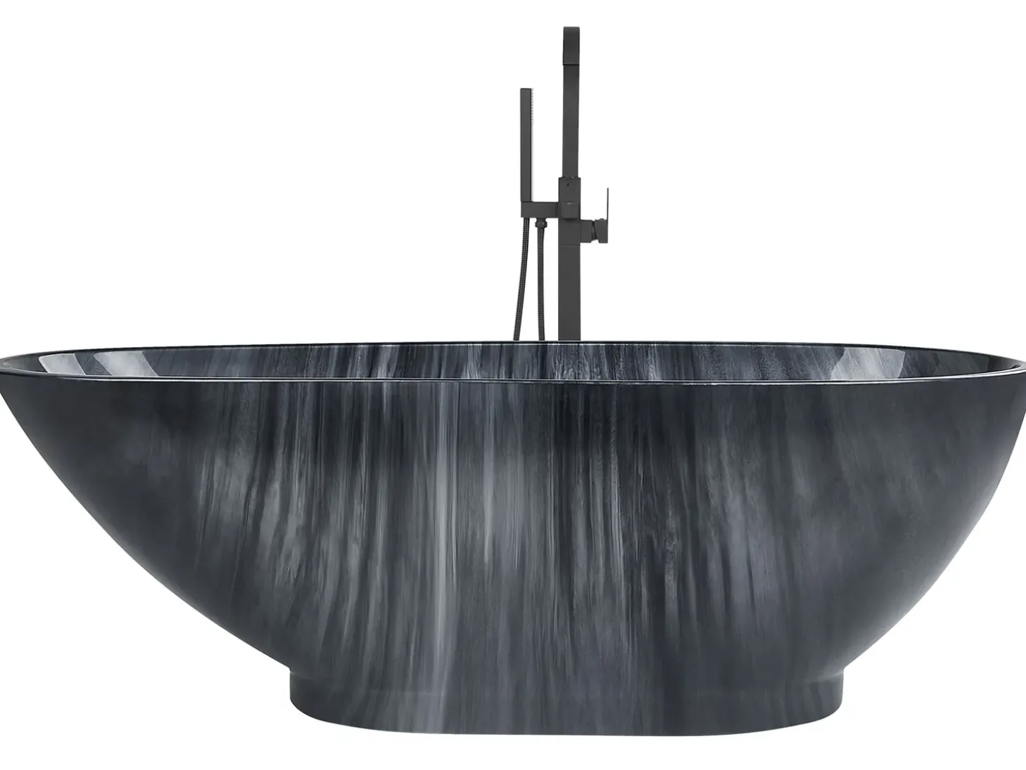 Best Wanna wolnostojąca RIOJA 170 x 80 cm Czarny marmur Wanny Wolnostojące|Wszystkie Wanny