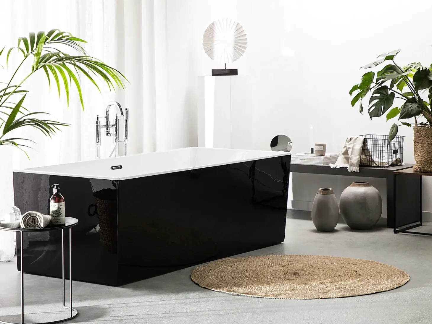 Sale Wanna wolnostojąca RIOS 170 x 80 cm Czarny Wanny Wolnostojące|Wszystkie Wanny