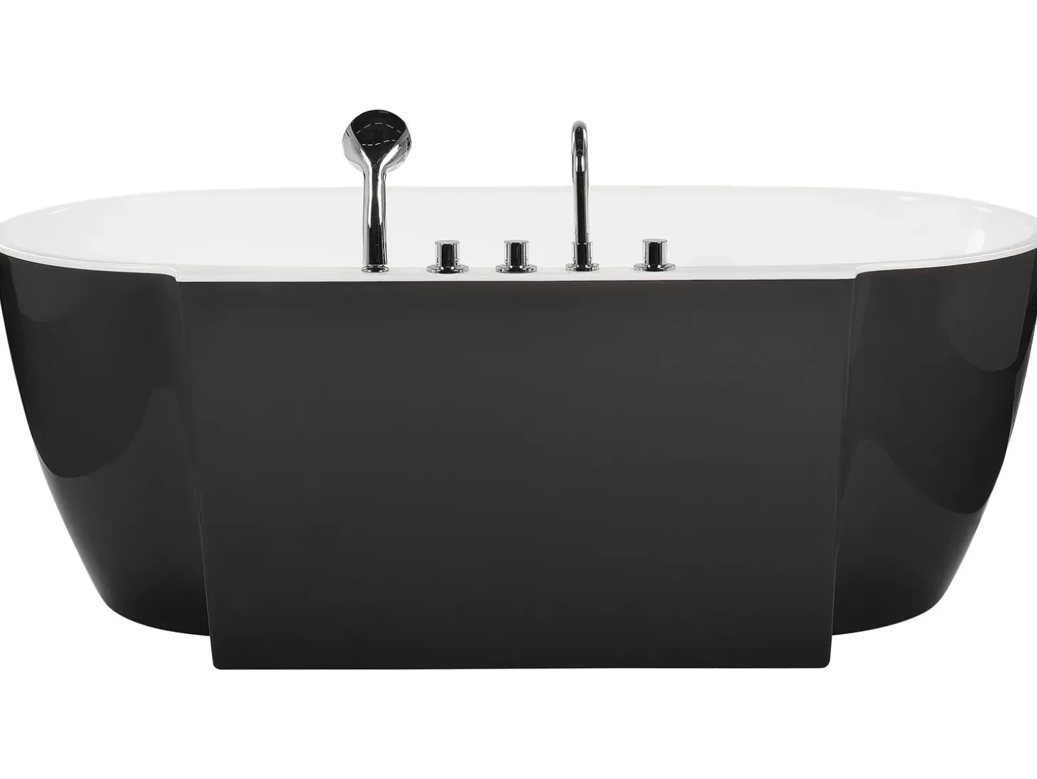 Best Wanna wolnostojąca ROTSO 170 x 80 cm Czarny/ biały Wanny Wolnostojące|Wszystkie Wanny