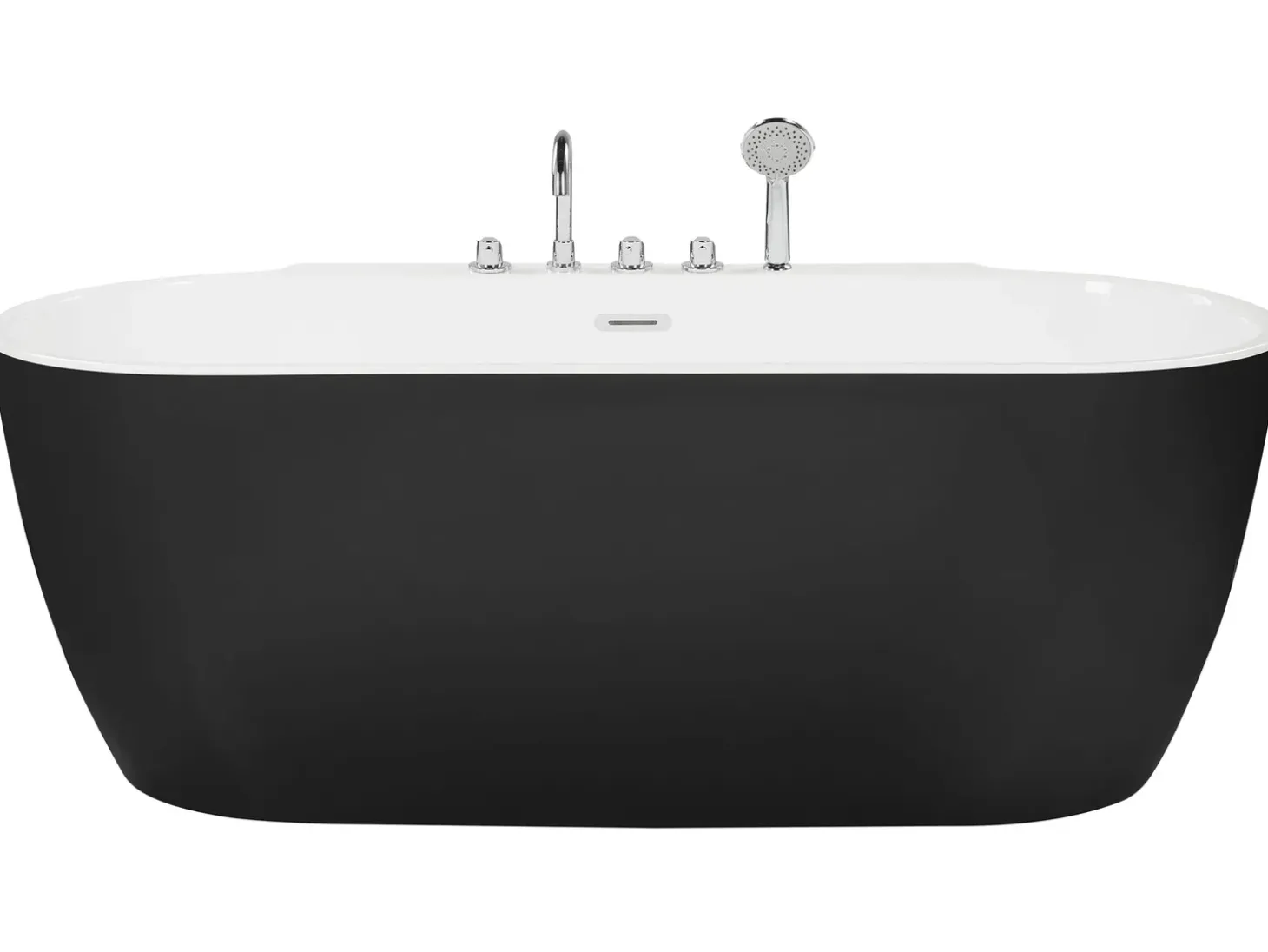 Best Wanna wolnostojąca ROTSO 170 x 80 cm Czarny/ biały Wanny Wolnostojące|Wszystkie Wanny
