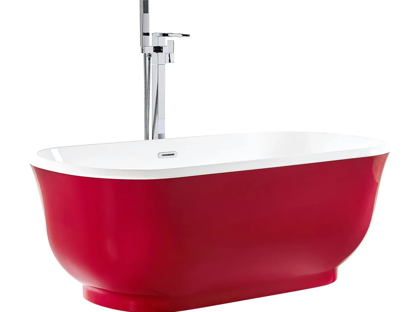 Clearance Wanna wolnostojąca TESORO 170 x 77 cm Czerwony Wanny Wolnostojące|Wszystkie Wanny