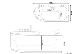 Hot Wanna z masażem SAYULA 170 x 80 cm Biały Wanny Z Hydromasażem|Wszystkie Wanny