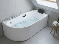 Hot Wanna z masażem SAYULA 170 x 80 cm Biały Wanny Z Hydromasażem|Wszystkie Wanny