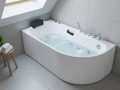 Online Wanna z masażem SAYULA 170 x 80 cm Biały Wanny Z Hydromasażem|Wszystkie Wanny