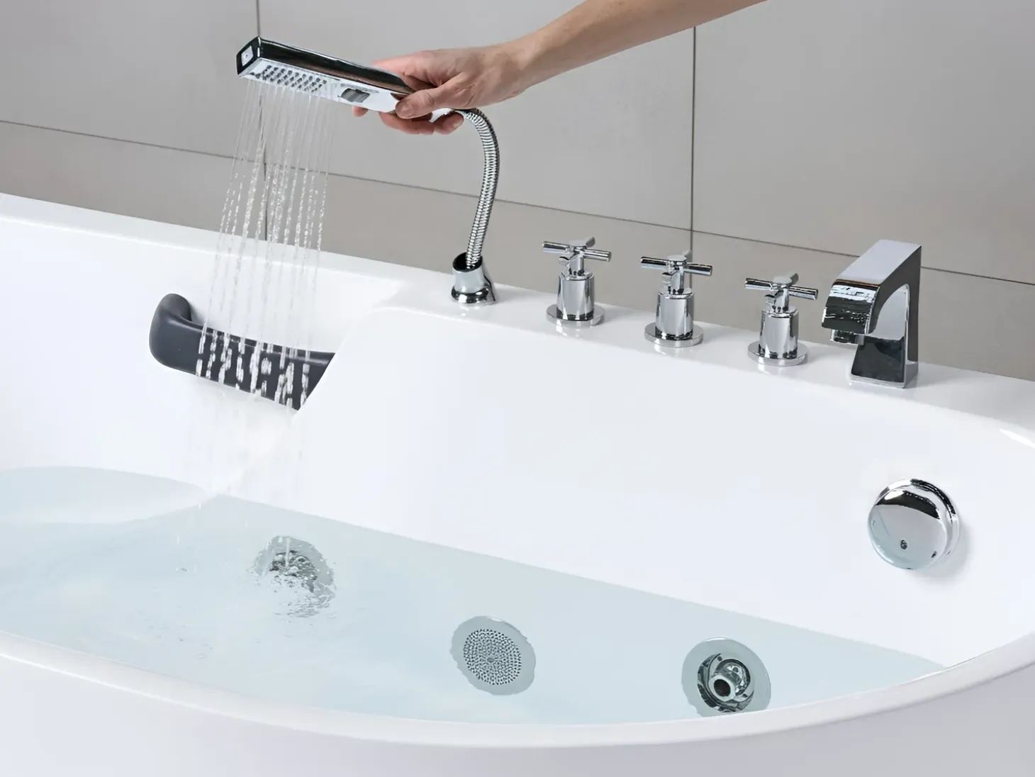 Online Wanna z masażem SAYULA 170 x 80 cm Biały Wanny Z Hydromasażem|Wszystkie Wanny