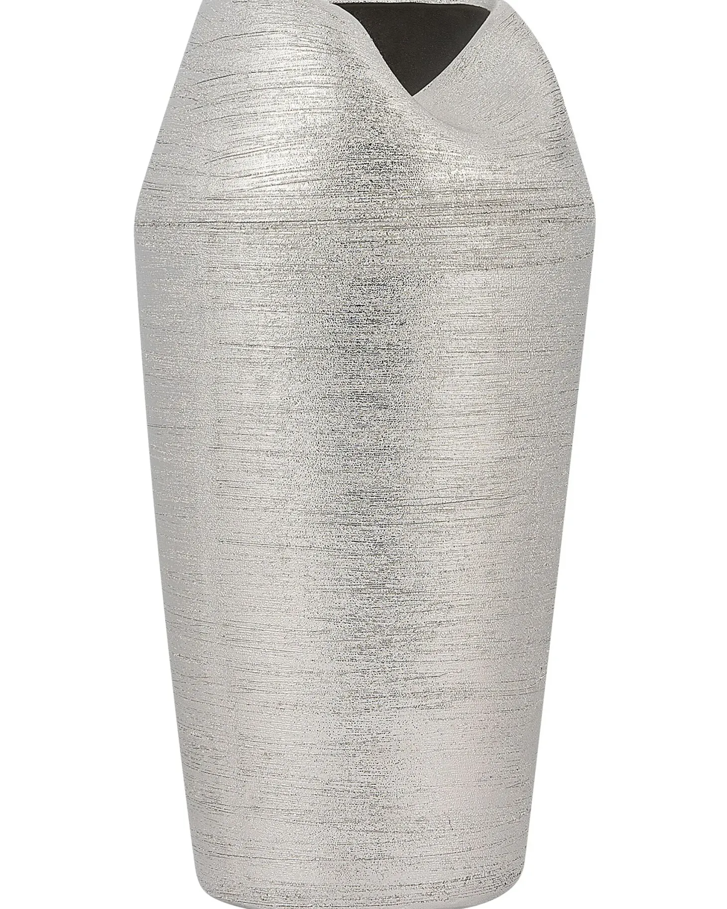 Wazon dekoracyjny APAMEA Kamionka 33 cm Srebrny