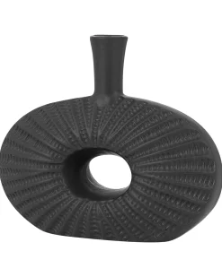 Wazon dekoracyjny ARWAD Kamionka 24 cm Czarny