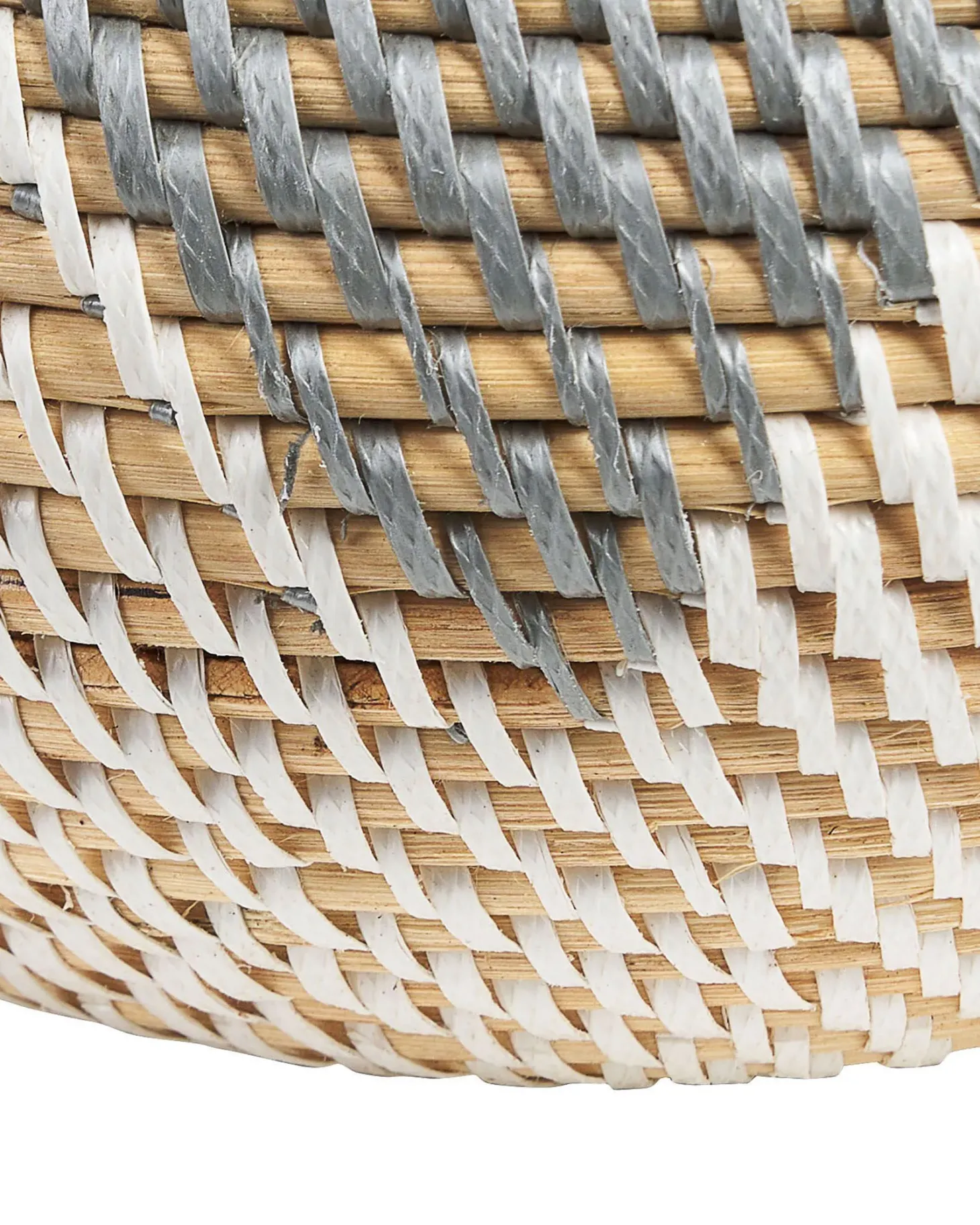 Wazon dekoracyjny ASAHAN Rattan 22 cm Naturalny