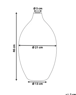 Wazon dekoracyjny BAEZA Ceramika 46 cm Biały