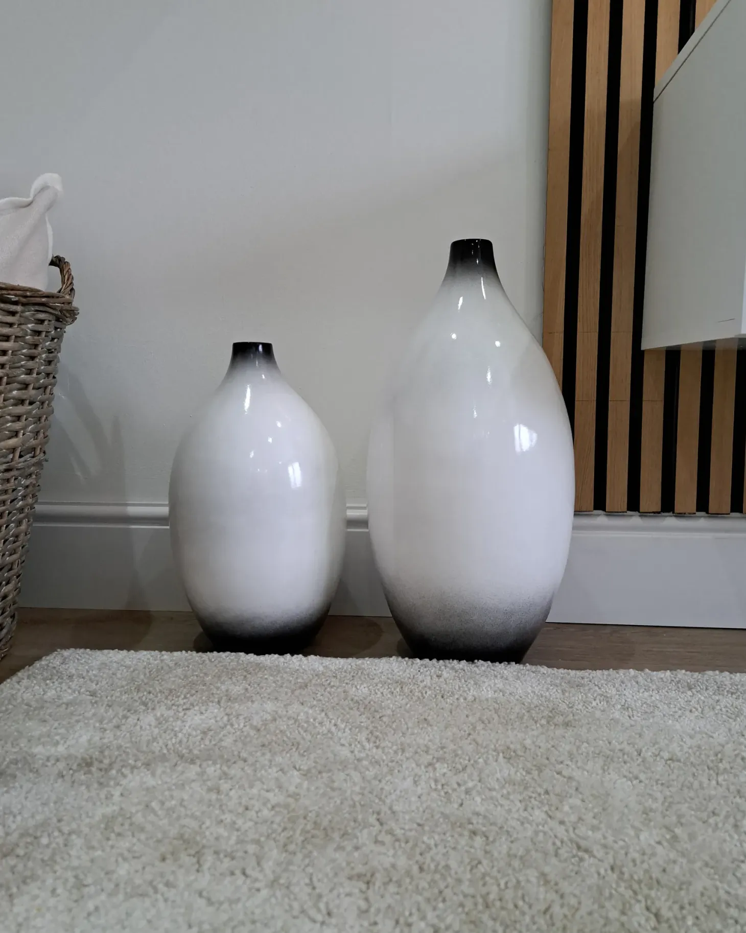 Wazon dekoracyjny BAEZA Ceramika 36 cm Biały