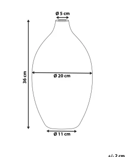 Wazon dekoracyjny BAEZA Ceramika 36 cm Biały