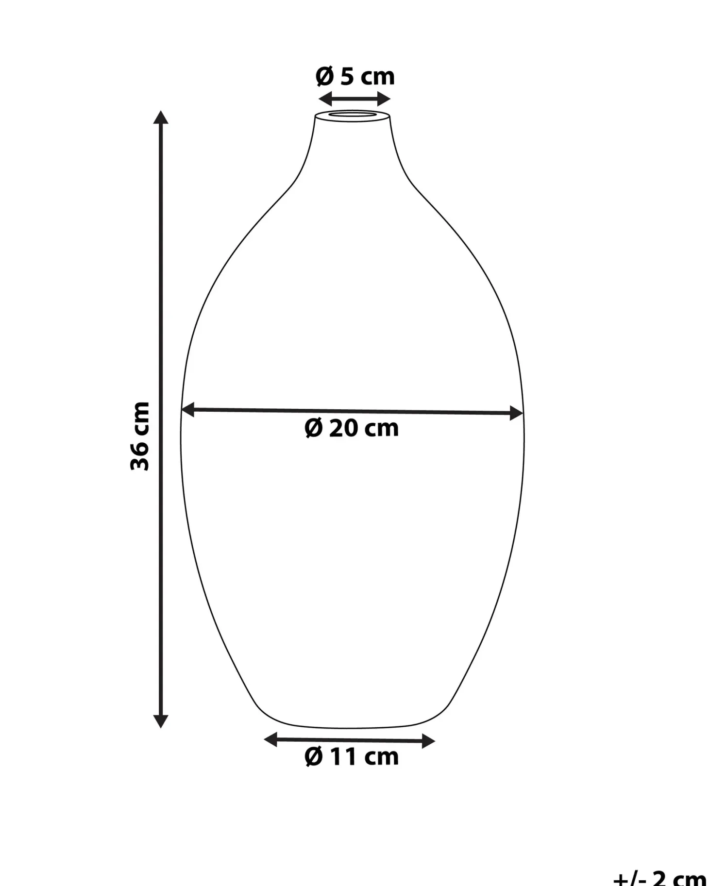 Wazon dekoracyjny BAEZA Ceramika 36 cm Biały